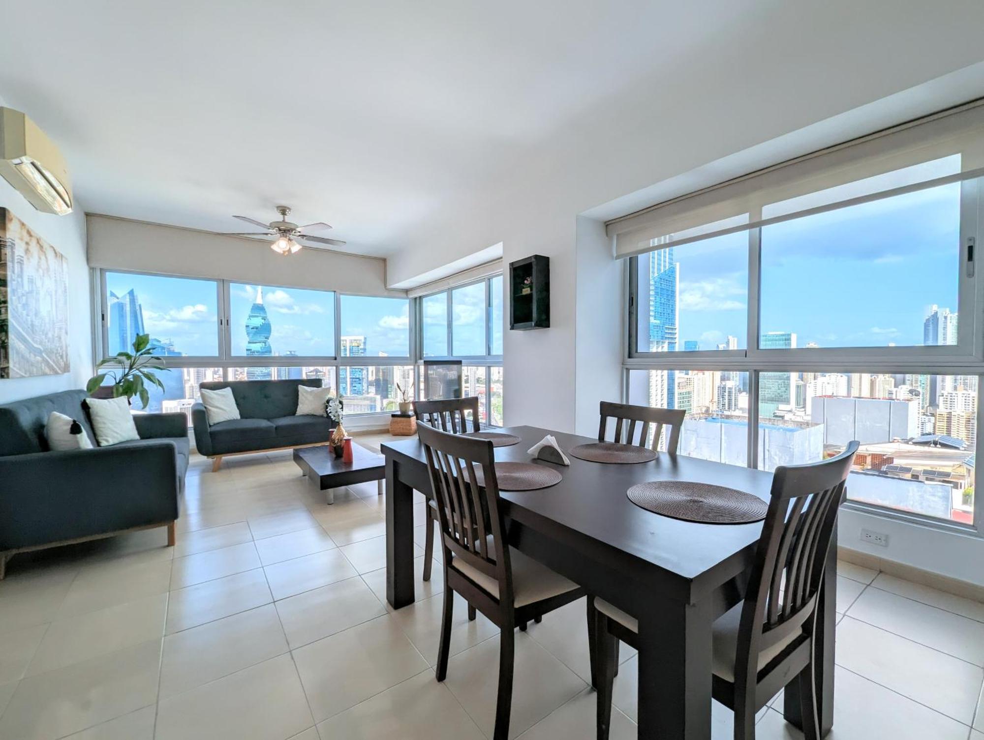 Yc 3602 L Apartamento 2Br En Av Balboa Panamaváros Kültér fotó